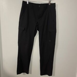LL Bean Mountainside Roll Tab 10p Petite Hiking Pants Black 522700